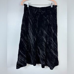Vintage Y2K Womens Velvet Midi Skirt Black Size 18 Style &‎ Co Festive Goth